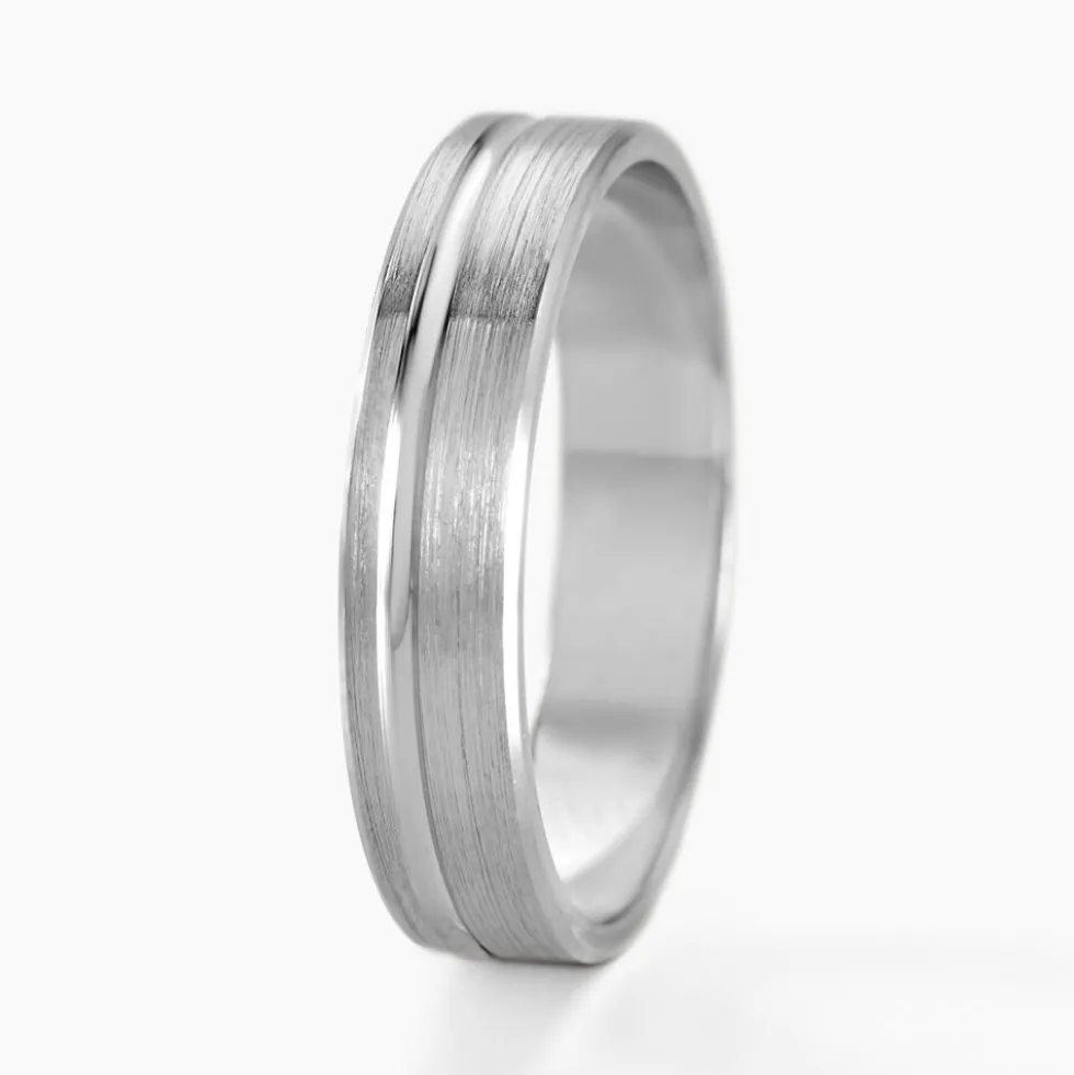Alliance Abygail Ruban Plat Argent Blanc