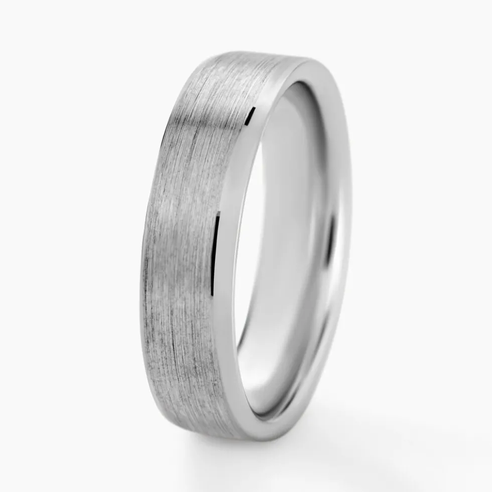 Alliance Anne-esther Ruban Plat Argent Blanc