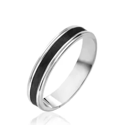 Alliance Camille Ruban Plat Or Blanc