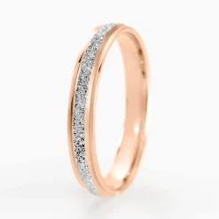 Alliance Caroline Sablee Demi Jonc Classique Or Bicolore