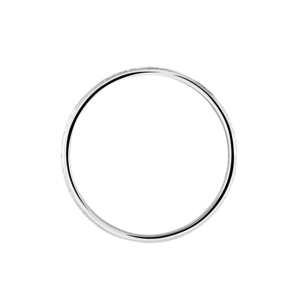 Alliance Caroline Sablee Ruban Plat Or Blanc