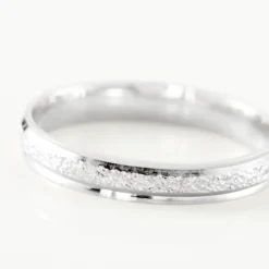 Alliance Caroline Sablee Ruban Plat Or Blanc