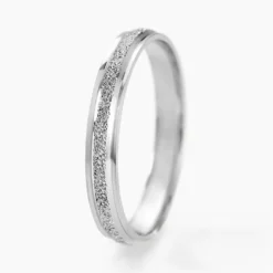 Alliance Caroline Sablee Ruban Plat Or Blanc