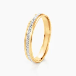 Alliance Caroline Sablee Ruban Plat Or Bicolore
