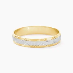 Alliance Clotilde Demi Jonc Classique Or Bicolore