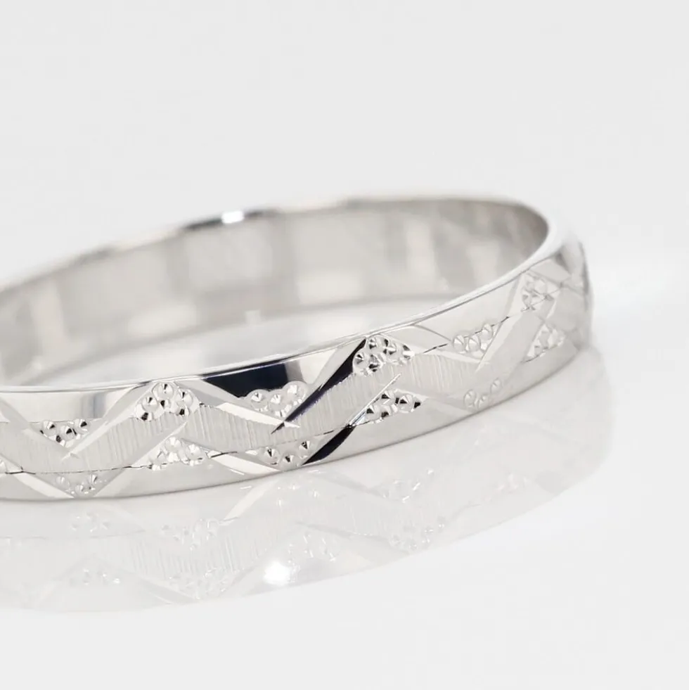 Alliance Clotilde Ruban Plat Or Blanc