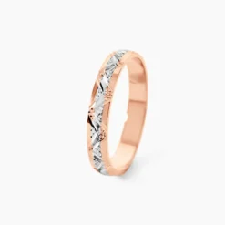Alliance Clotilde Ruban Plat Or Bicolore