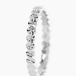 Alliance Dentelle 2 Rangs Diamantee Or Blanc