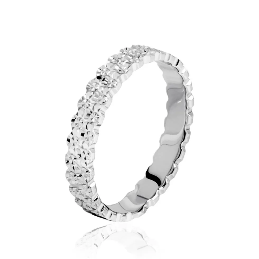 Alliance Effet Dentelle Or Blanc
