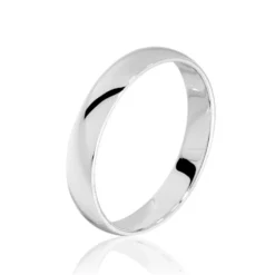 Alliance Elfi Ruban Bombé Argent Blanc