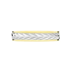 Alliance Epi Fantaisie Ruban Plat Or Bicolore