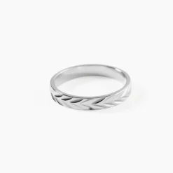Alliance Epi Ruban Plat Or Blanc