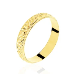 Alliance Fantaisie Diamantee Ruban Plat Or Jaune