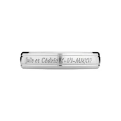 Alliance Fleur De Peau Ruban Bombé Or Blanc