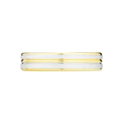 Alliance Givree Ruban Plat Or Bicolore