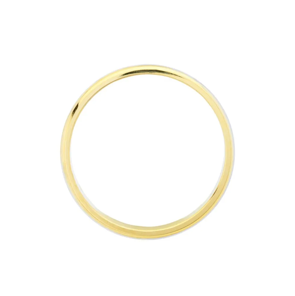 Alliance Givree Ruban Plat Or Bicolore