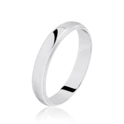 Alliance Irais Demi Jonc Classique Or Blanc