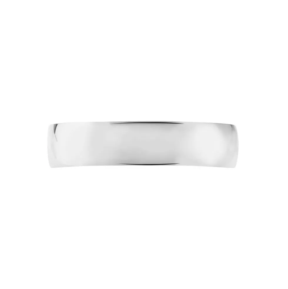 Alliance Irais Demi Jonc Classique Or Blanc