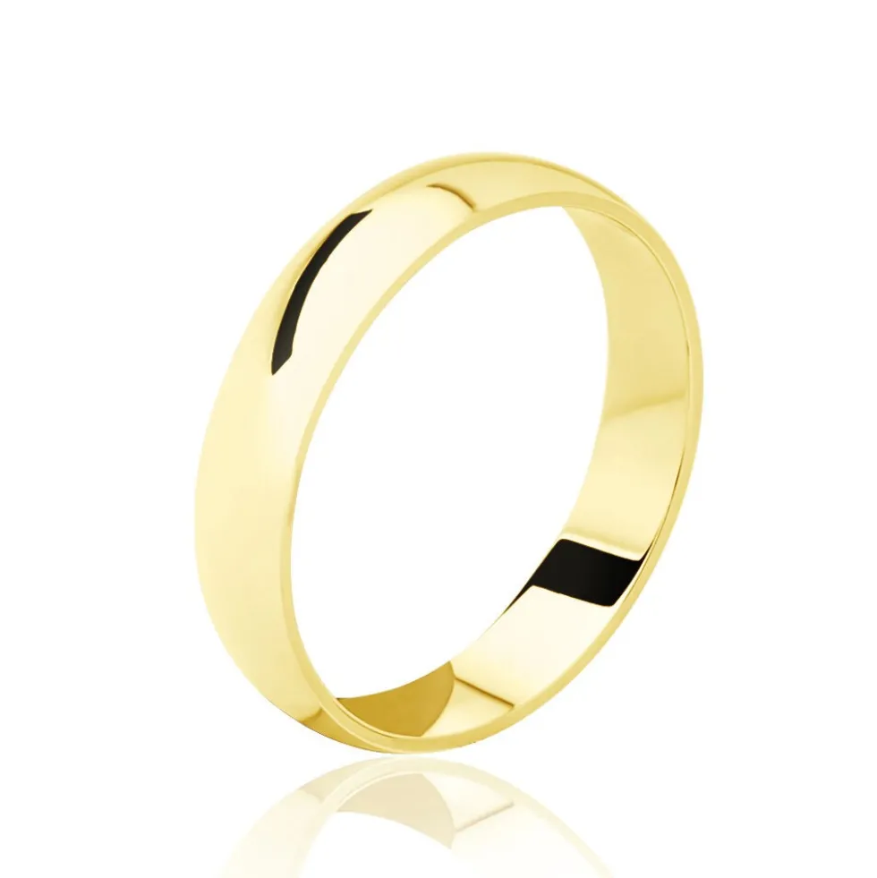Alliance Irais Demi Jonc Classique Or Jaune
