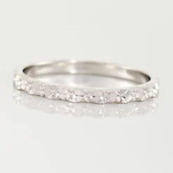 Alliance Marziale Ruban Plat Or Blanc