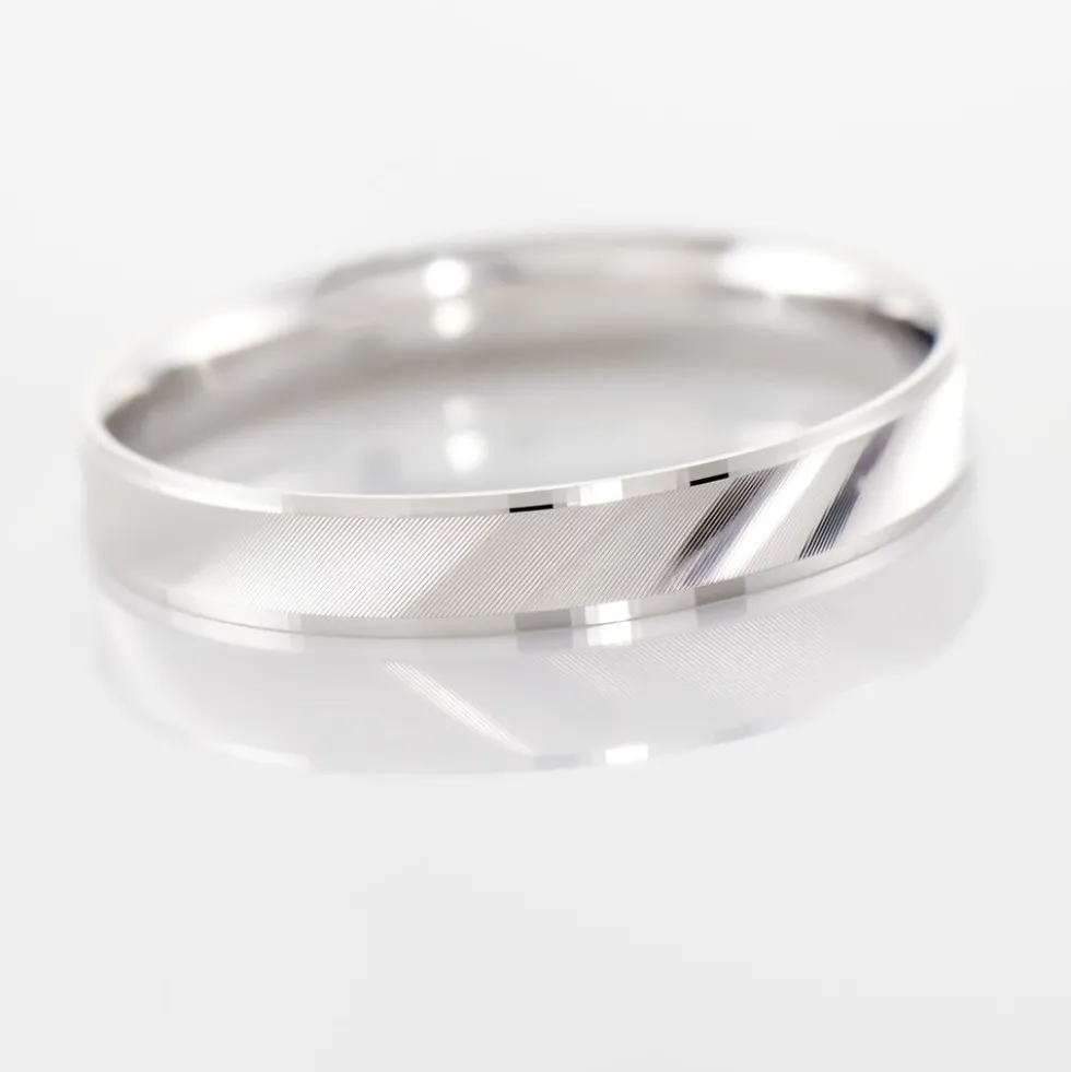 Alliance Matheo Ruban Plat Or Blanc