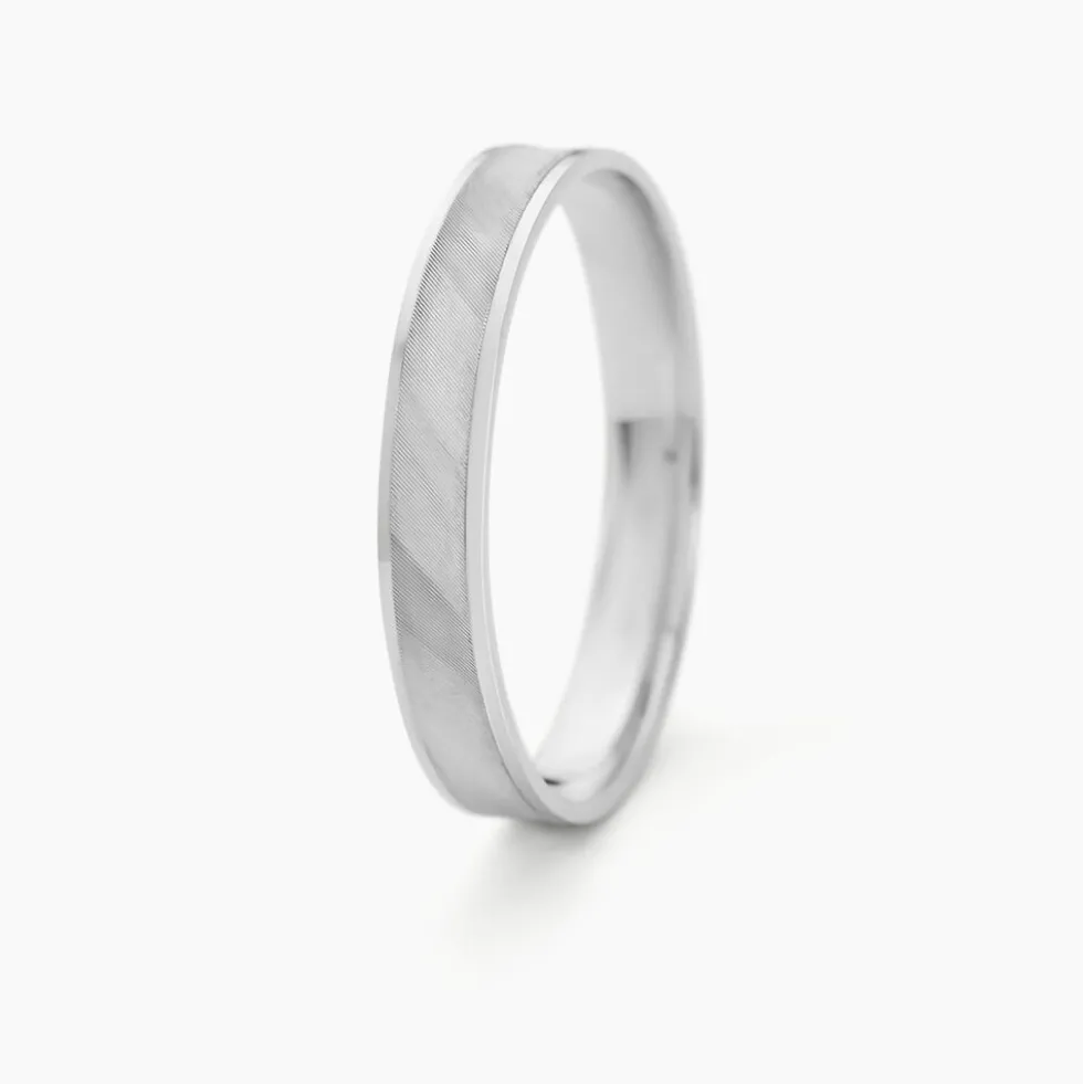 Alliance Matheo Ruban Plat Or Blanc