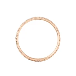 Alliance Multi Facettes Diamantee Demi Jonc Classique Or Bicolore