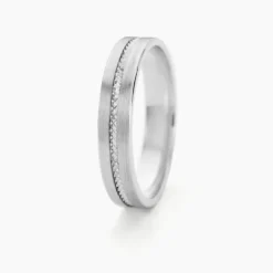 Alliance Nelcie Ruban Plat Argent Blanc