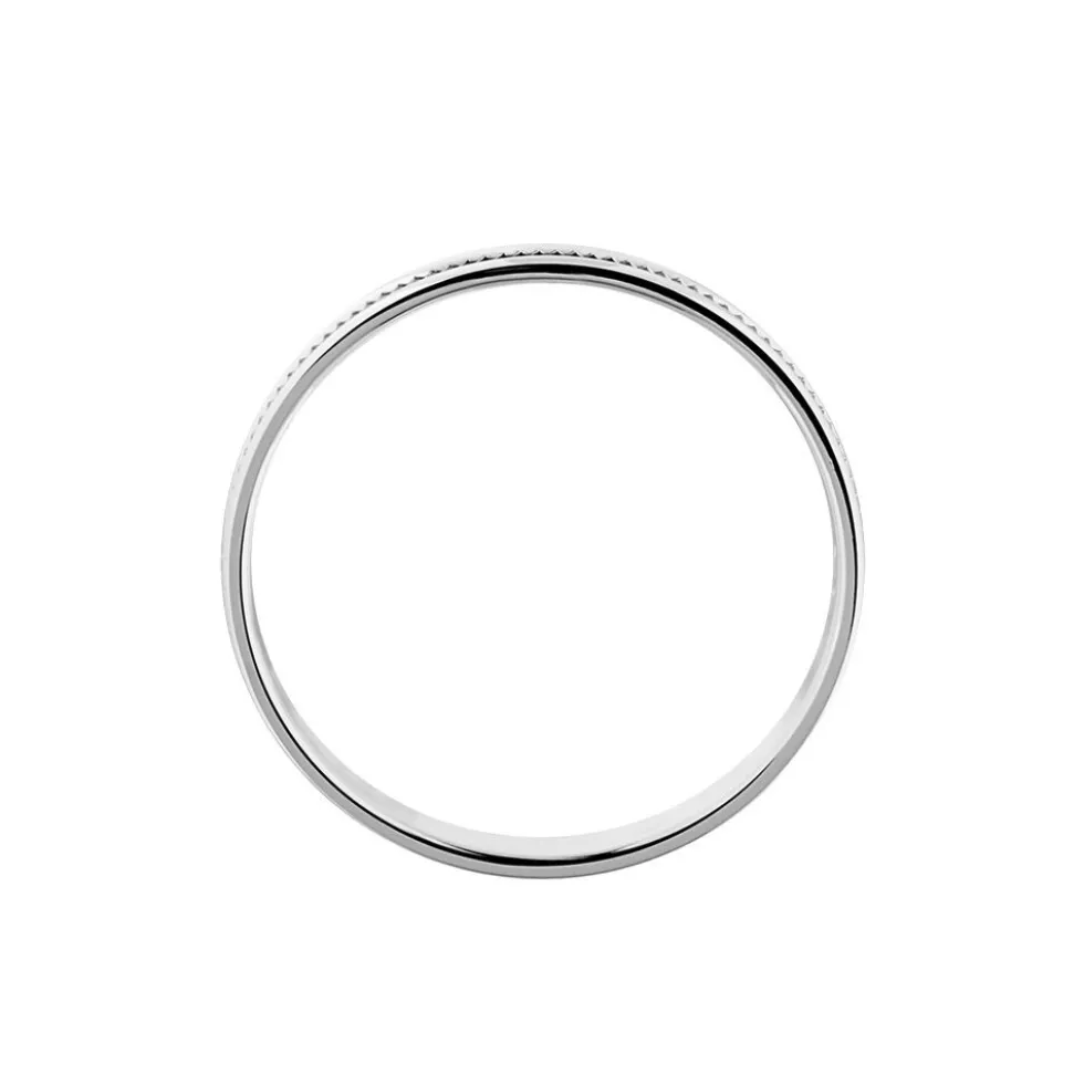 Alliance Perlee Ruban Plat Or Blanc