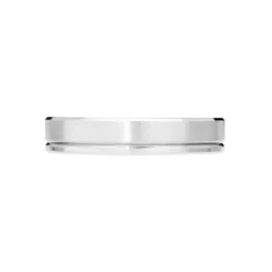 Alliance Polie Brossee Ruban Plat Or Blanc