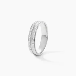 Alliance Satine Diamantee Or Blanc