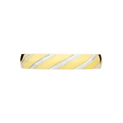 Alliance Strie Fantaisie Demi Jonc Classique Or Bicolore