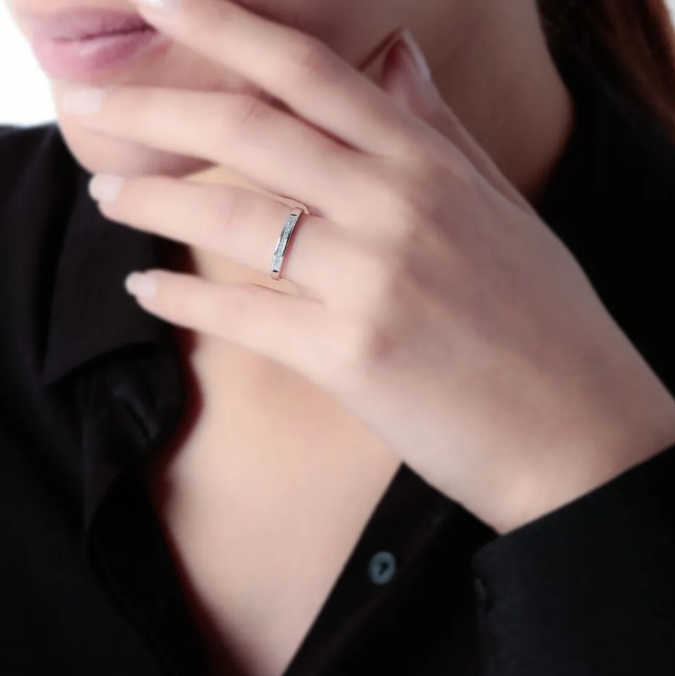 Alliance Yamile Or Blanc Diamant