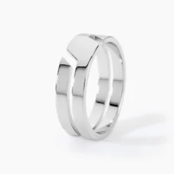 Bague Achille Acier Blanc