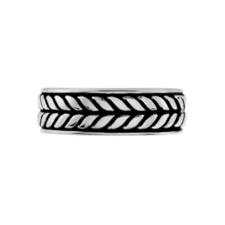 Bague Acier Blanc Gordon