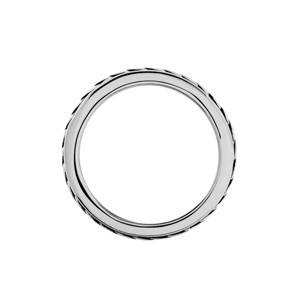 Bague Acier Blanc Gordon