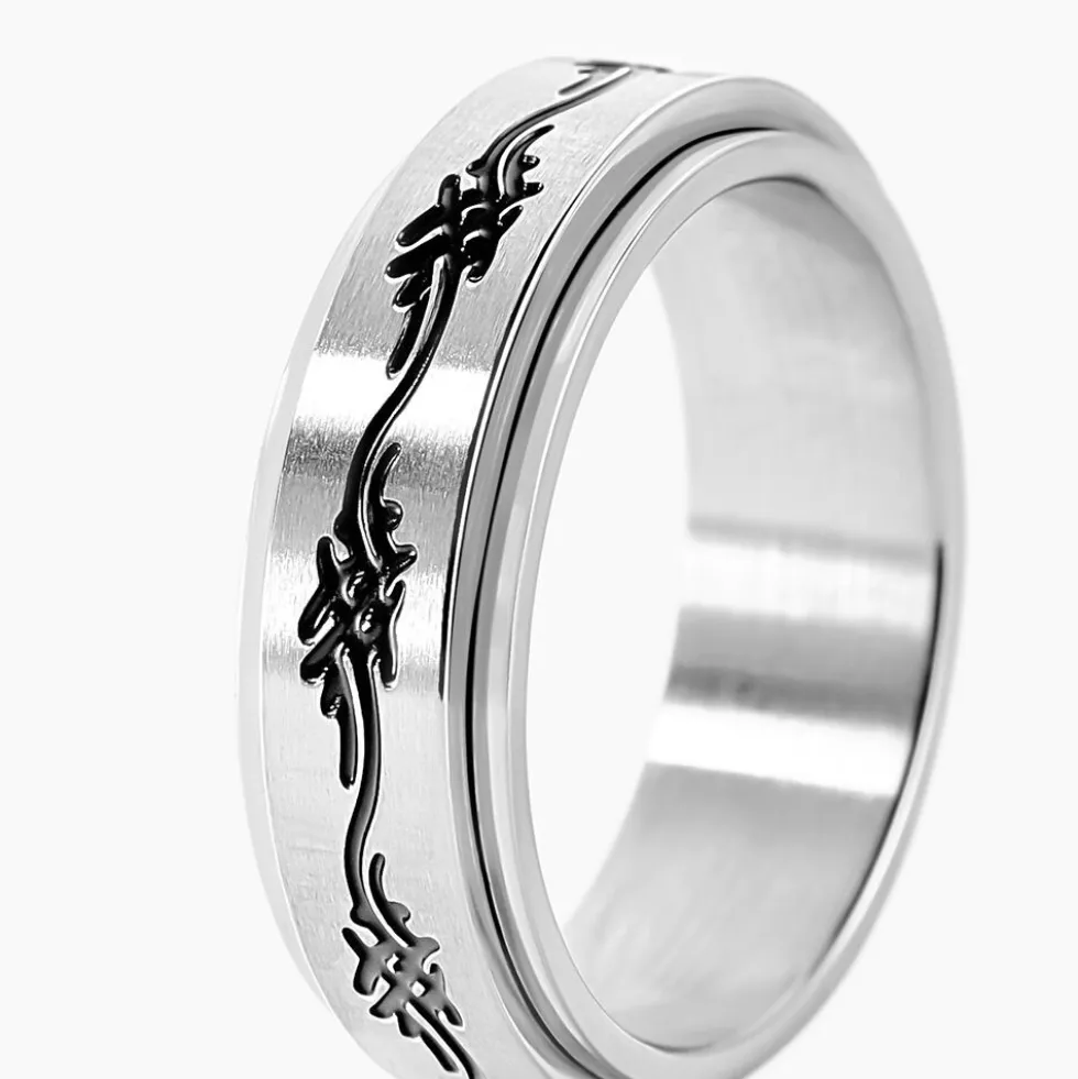 Bague Acier Blanc Lucas