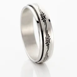Bague Acier Blanc Lucas