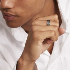 Bague Acier Blanc Ugo