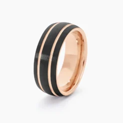 Bague Acier Rose