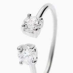 Bague Agnes Argent Blanc Oxyde De Zirconium