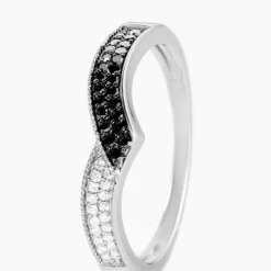 Bague Aile De Mouette Or Blanc Diamant