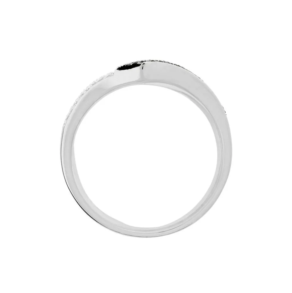 Bague Aile De Mouette Or Blanc Diamant