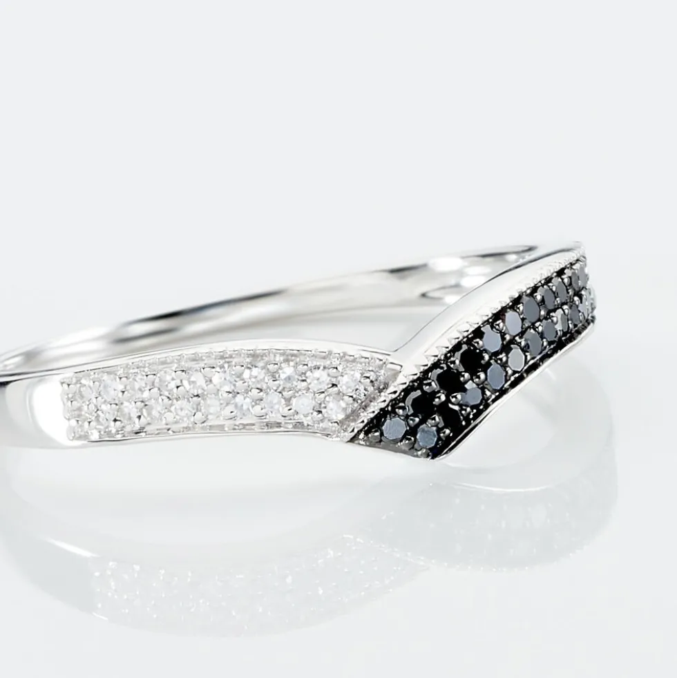 Bague Aile De Mouette Or Blanc Diamant