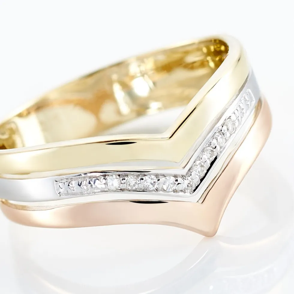 Bague Alix Or Tricolore Diamant