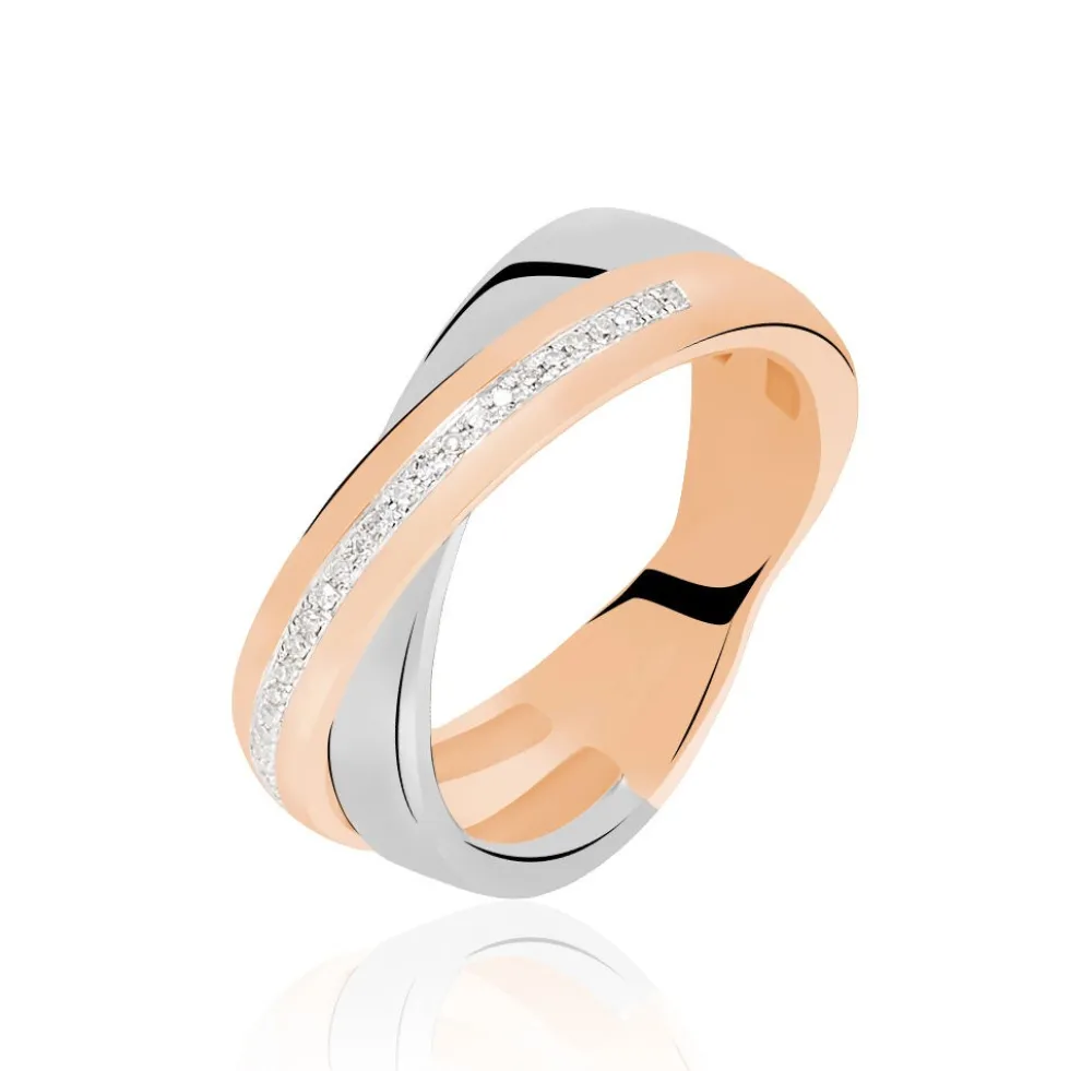 Bague Andrette Or Bicolore Diamant