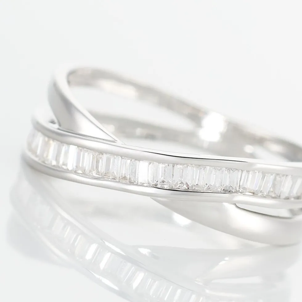 Bague Anelyse Or Blanc Oxyde De Zirconium