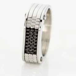 Bague Annastasia Acier Blanc