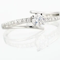 Bague April Or Blanc Oxyde De Zirconium