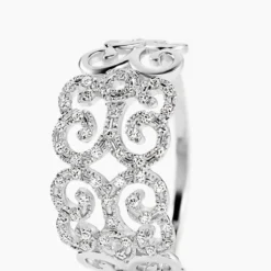 Bague Arabesque Or Blanc Diamant